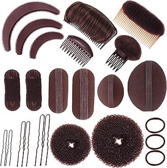 Hair Base Sponge Invisible Clip Comb Bump It Up Volume Tool False Pads Hair Bump Styling Insert Tool Extensions Accessories (Brown)
