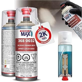 2K Epoxy Primer Beige | 2K Primer Automotive | Epoxy Spray Paint for Metal, Aluminum & Steel | Corrosion-Resistant, Fast-Drying, High Adhesion & Professional Grade 12.7 oz