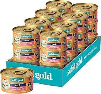 Solid Gold Tropical Blendz Salmon Pate in Coconut Oil - Nutrient-Rich Wet Cat Food for All Life Stages, 24 Pack