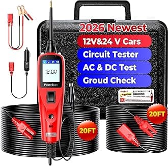 Autel PowerScan Circuit Tester 2026, Power Circuit Probe Tool，12V-24V Electrical Short Open Breaker Circuit Finder, AC/DC Voltage Resistance Duty Cycle Activating Component, w/ 20ft Extension Cable