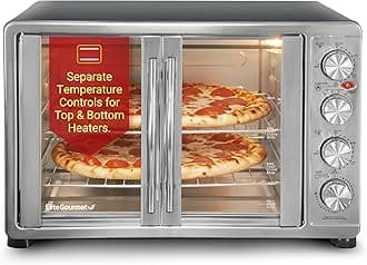 Maxi-Matic ETO-4510M Double Door Toaster Oven with Rotisserie and Convection, Stainless Steel
