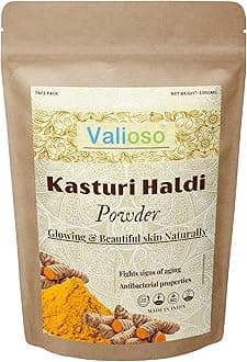 Pure Kasturi Haldi Powder For Face Beauty/Wild Turmeric Powder/Kasturi Manjal Powder/Jangli Haldi For Radiant and Glowing Face, Skin (100 Grams)