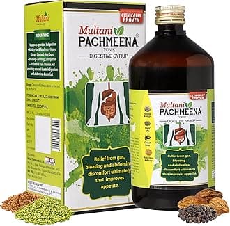 Multani Pachmeena Tonik Digestion Syrup | Ayurvedic Products For Better Digestion | Laxative For Constipation Relief, Gas, Bloating & Abdominal Discomfort Natural Stomach Medicine 450 Ml