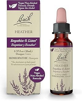BachOriginal Flower Remedies, Heather for Empathy (Non-Alcohol Formula), Natural Homeopathic Flower Essence, Holistic Wellness and Stress Relief, Vegan, 10mL Dropper