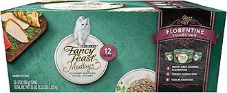Purina Fancy Feast Wet Cat Food Medleys Florentine Wet Cat Food Variety Pack - (2 Packs of 12) 3 oz. Cans