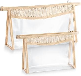 2 Pcs Boho Clear Makeup Bag