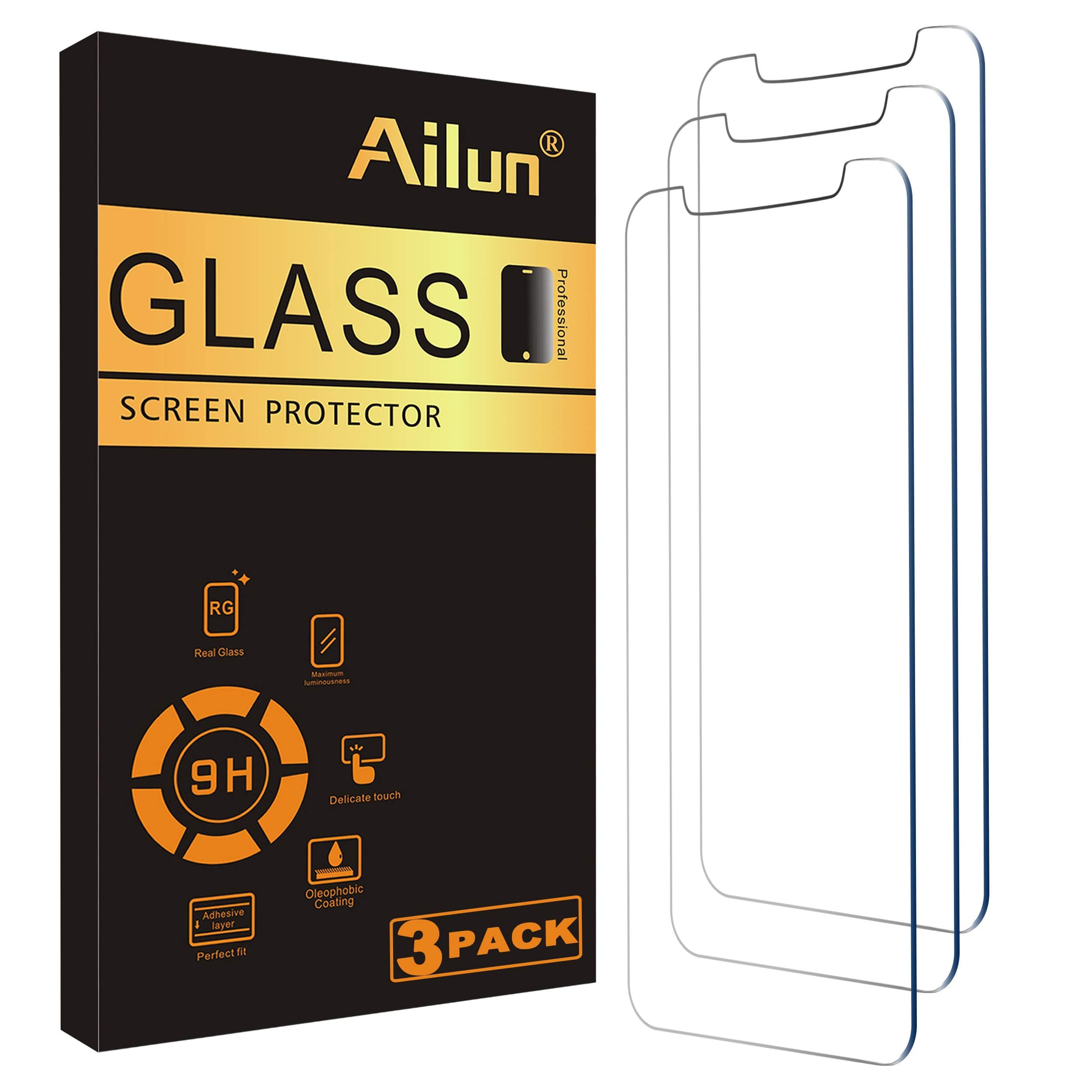 Ailun Screen Protector for iPhone 12 mini 2020 [5.4 Inch] 3Pack Tempered Glass