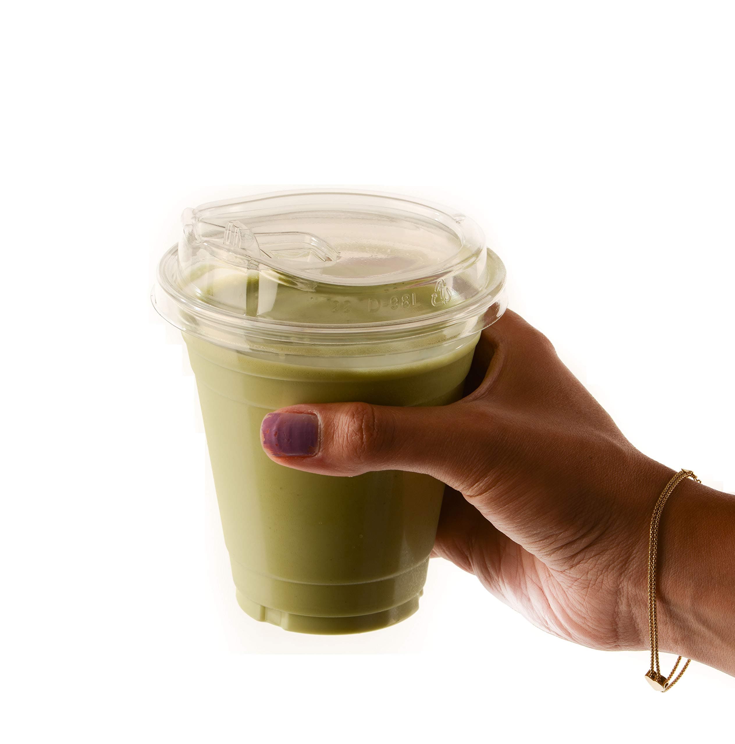 14oz Plastic Cups with Strawless Lids