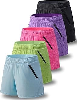 Liberty Imports Women's Yoga Shorts (Pack of 5)