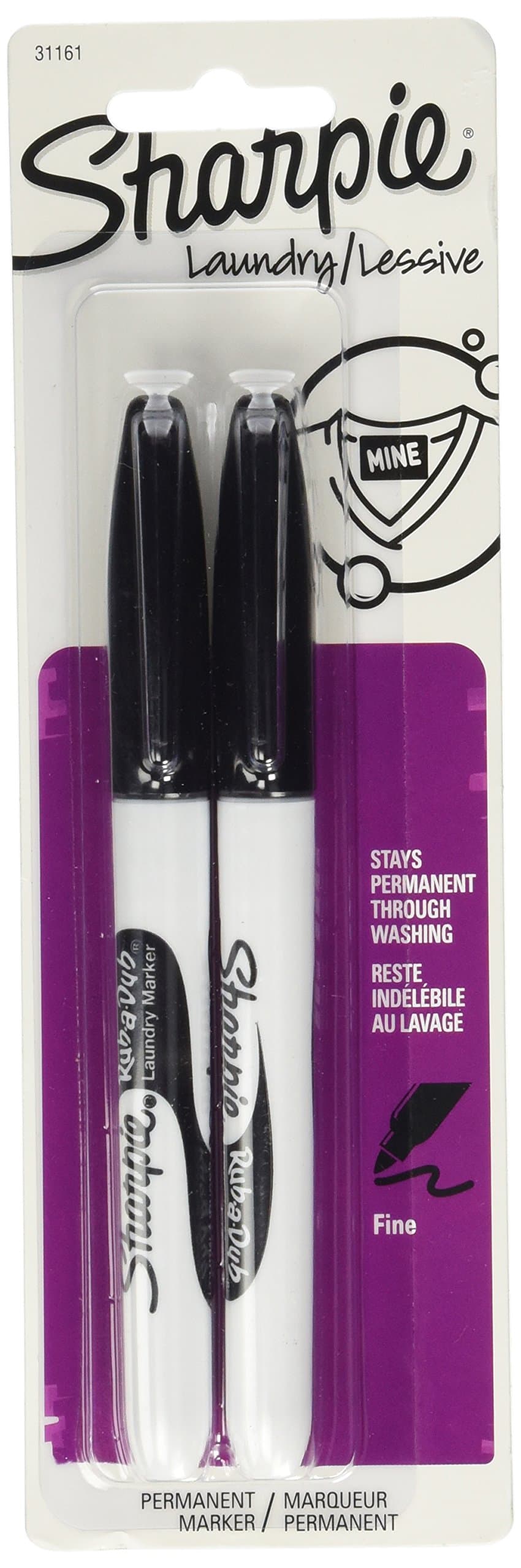 Sharpie Laundry Fine Permanent Marker - 2 CT