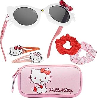 UV Protection Sunglasses and Hair Accessories with Scrunchies Cute Hair Clips Small Pouch Gifts for Girls