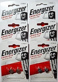 [ Strip of 12 ] Energizer A76/LR44 (A76BP), SR44, L1154, 1.5v Alkaline Batteries
