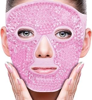ZNÖCUETÖD Face Ice Mask Facial Ice Packs Gel Hot Cold Compress for Post Oral, Dental, Nose,Facelift Plastic Cosmetic & Laser Surgery Recovery Puffiness Swelling Dark Circles & Headaches Gift for Women