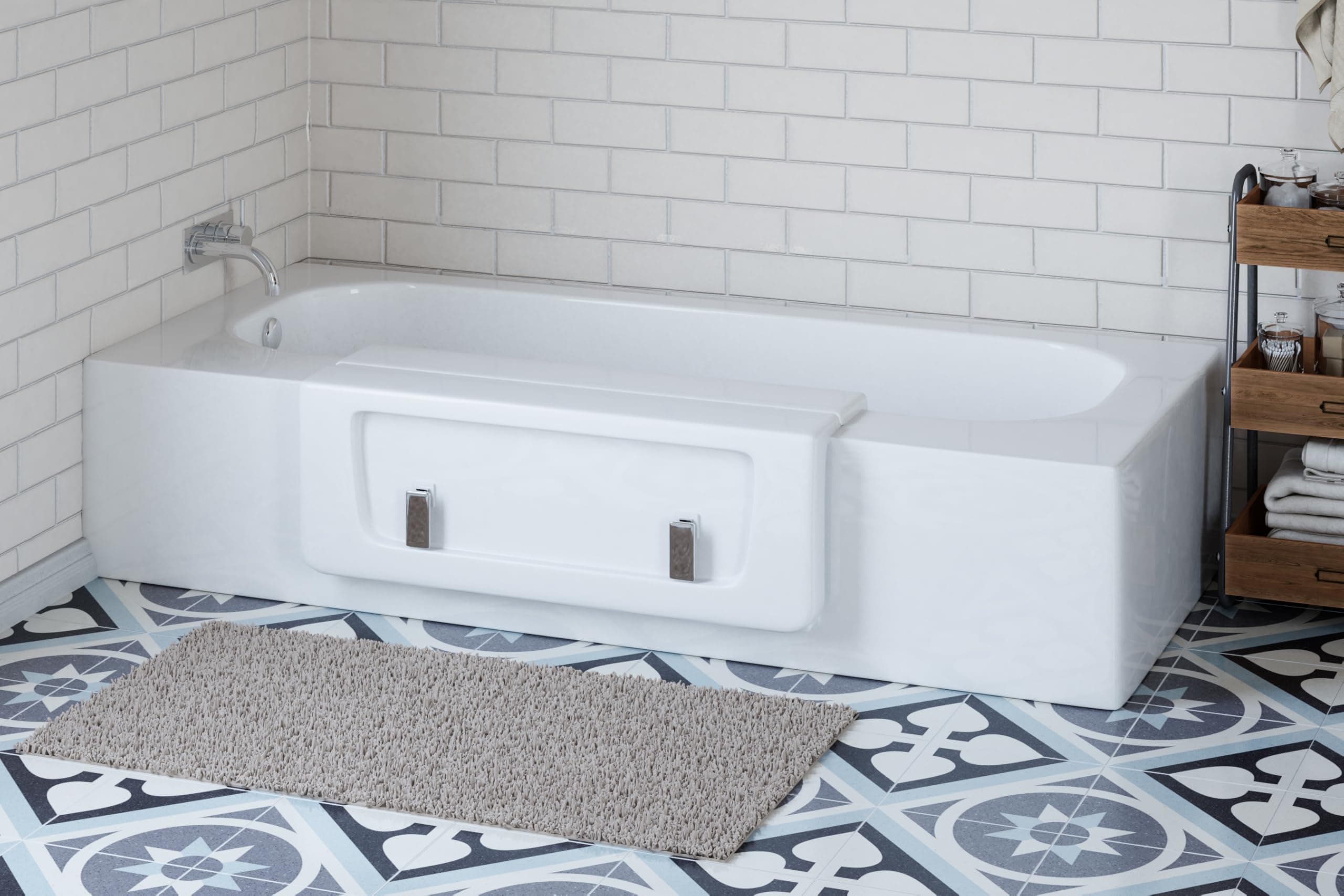 Full Convertible Accessibility Kit | Bath to Shower Conversion System for Senior Safety (Size: Narrow)