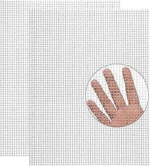 Valchoose Upgraded 2Pack Mesh Screen Crimped 304, 5 Mesh 11 X 14.2 inch, Not Easy Falling Off Metal Mesh Woven, Pretty Sturdy Wire Mesh Not Rusty, Stainless Steel Mesh Flexible, Heat Resisting