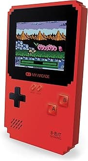 My Arcade Pixel Classic - Handheld Game Console - 300 Retro Style Games Plus 8 Data East Classics - Lightweight Compact Size - Battery or Micro USB Powered - for Kids