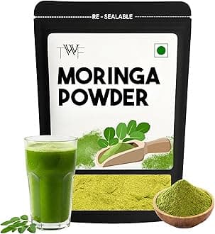 TWF Moringa Powder | 1kg | 100% Pure & Vegan | Sun-Dried Moringa Oleifera (Drumstick Leaves) | Rich in Protein, Iron, Calcium & Vitamins | Boosts Energy, Immunity & Metabolism | Superfood for Skin, Hair, and Daily Nutrition | Gluten-Free & Chemical-Free