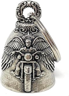 Motorcycle Angel Motorcycle Biker Bell Accessory or Key Chain for Luck
