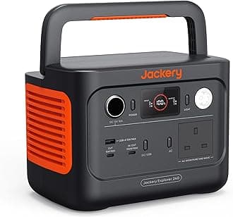 Jackery Explorer 240 v2 Portable Power Station 2024 New Version, 256Wh LiFePO4 Battery with 300W AC/100W USB-C Output, 1Hr Fast Charging, Versatile Scenarios-Outdoor/Camping/Fishing/Picnics