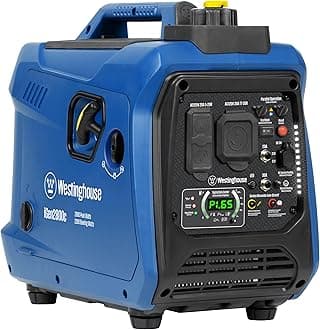 Westinghouse 2800 Peak Watt Super Quiet & Lightweight Portable Inverter Generator, Gas Powered, CO Sensor, Parallel Capable, Long Run Time