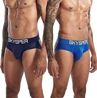 SKYSPER Men's Jockstrap Breathable Mesh 2pcs 3pcs 4pcs Jock Strap Male Underwear, Athletic Supporters for Men