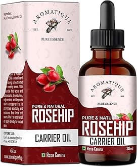Aromatique Rosehip Seed Oil 100% Pure & Natural Cold Pressed,Therapeutic Grade Oil From 30Ml Red