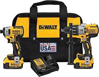 DEWALT 20V MAX Hammer Drill and Impact Driver, Cordless Power Tool Combo Kit with 2 Batteries and Charger (DCK299M2)