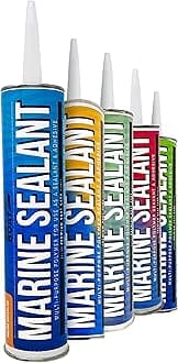 Marine Sealant and Adhesive Waterproof Marine Grade Sealant for Boat and RV - White 10oz