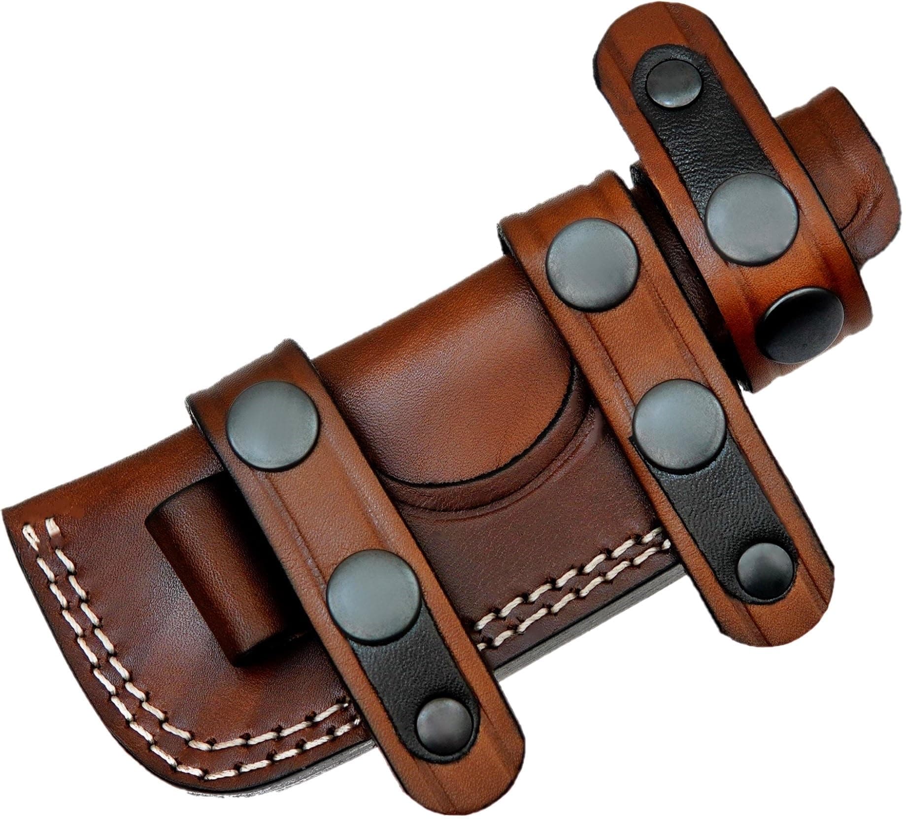 Ottoza Leather Knife Sheaths for Fixed Blade Knives, Small Knife Sheath RIGHT HAND Leather Knife Sheath for Belt, Leather Knife Holster Belt Knife Holder, Horizontal Knife Sheath for Belt No:125