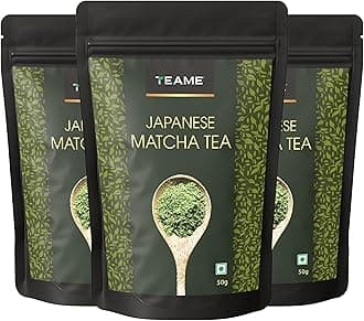TE-A-ME Matcha Tea Powder, 150g (99 Servings) | 100% Japanese Matcha Green Tea Powder | 50g - pack of 3