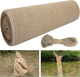 PURPLE STAR 1N 0.4x6M Tree Wrap Rolls - Outdoor Plant Frost Protection-Natural Burlap Wrap Tree Trunk Guard Protector,Frost & Freeze Protection Cloth for Outdoor Trees, Shrubs, Plants in Winter