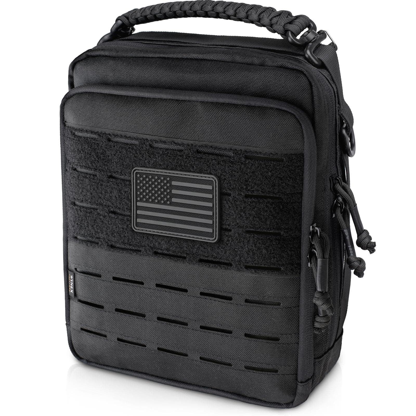 Tactical Large Admin Molle Utility Pouch, Molle Admin Pouch with Webbing Insert Panel EDC Tool Pouch of Double Layer Design for Modular Medical Pouch Include C.A Flag Patch
