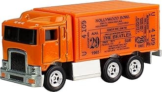 Premium Toy Truck, 1:64 Scale Die-Cast Beatles Semi Replica with Hollywood Bowl Ticket Deco, for Pop Culture Fans