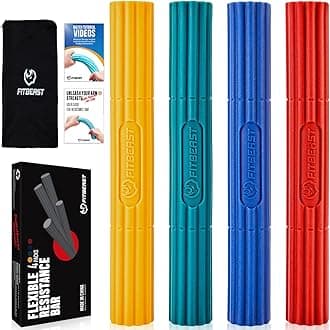 FitBeastFitness Resistance Bar for Physical Therapy & Enhanced Grip Strength – Ideal for Tendonitis Relief, Forearm Rehab, and Muscle Recovery – Tennis Elbow, Golfer's Elbow Pain Relief Hand