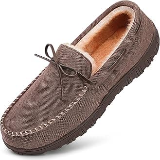 MIXIN Mens Slippers Indoor Outdoor Memory Foam House Shoes Anti-Slip Moccasins Slippers for Men