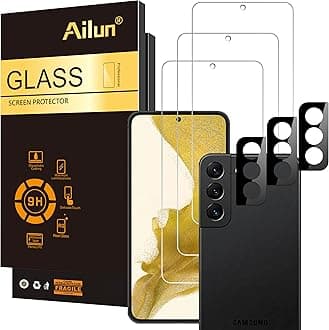 Ailun Screen Protector for Galaxy S22+/S22 Plus 5G 6.6 Inch Display 3Pack + 3Pack Camera Lens Tempered Glass Fingerprint Unlock 0.25mm Clear Anti-Scratch Case Friendly [Not For S22 Ultra]
