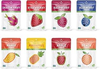 Nature's Turn Freeze-Dried Fruit Crisps – Healthy, Gluten-Free, Plant-Based, Crispy & Delicious Snack – Ideal for Cereal, & School On-the-Go Snacks – Superfruit Variety Bags, 8 Bags (1.2 oz Each)