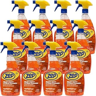Zep Heavy-Duty Citrus Cleaner - 32 Ounces (Case of 12) ZUCIT32CA - Removes Oil, Grease, Adhesive and Kitchen Soil