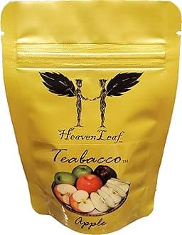 Teabacco (Choose Your Flavors) 100g, World's Best Hookah Shisha Herbal Flavors. 100% Tobacco & Nicotine Free! (Apple)