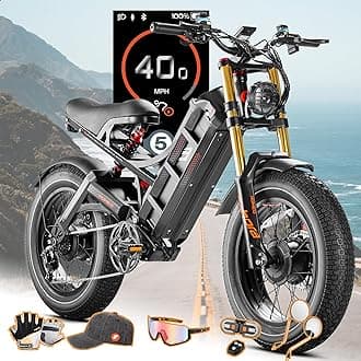 eAhora Romeo Pro 3/2 [2026] 46-50 Mph Electric Bike for Adults, Peak 5600W Dual Motor Ebike, 60V/52V 80Ah/70Ah 250 Miles Long Range E Bike, 26”*4.0 Fat Tire Air Full Suspension Off-Road E-Bike