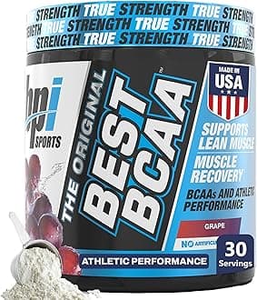 BPI Sports Best BCAA - The Building Blocks of Protein and Muscle - Post-Workout Recovery - Supports Metabolism - Omega 6 - Grape, 30 Servings, 300 g