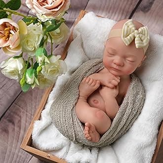 Silicone Baby Doll Lifelike Reborn Baby Dolls - 16 Inch (Weight 4 Lb) Full Platinum Silicone Reborn Baby Doll Slicone Full Body Anatomically Correct Sleeping Baby Girl with Gift Box