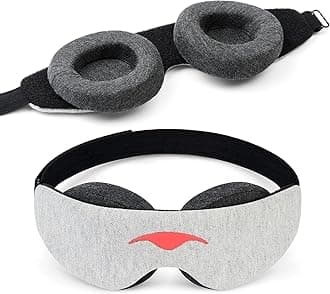 Manta Slim Sleep Mask - Ultra-Lightweight Blackout Eye Mask, Slim Comfort Head Strap Over-the-Ear Design, Zero Eye Pressure, Infinitely Adjustable Eye Cups, Perfect for Side Sleepers