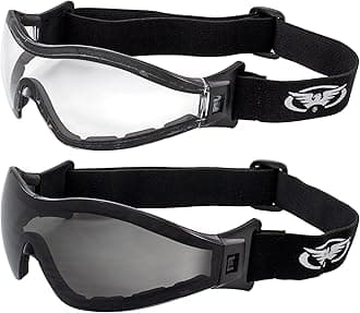 Global Vision Z-33 Foam Padded Anti-Fog Motorcycle ATV Riding Paintball Safety Skydiving Goggles