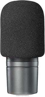 SUNMON Windscreen Foam Cover, Windscreen Pop Filter for Audio-technica AT2020 Condenser Studio Microphone, Compatible with AT-2035 AT-2050 ATR2500 ATR2500X AT-4040 Mic (Black)