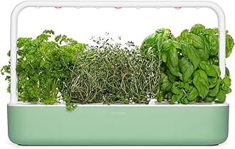 Click and Grow Indoor Herb Garden Starter Kit 9 Plant Pods Included (3 Parsley, 3 Thyme, 3 Basil) | Easier Than Hydroponics Growing System | Automated Quiet Technology with Grow Lights | Sage
