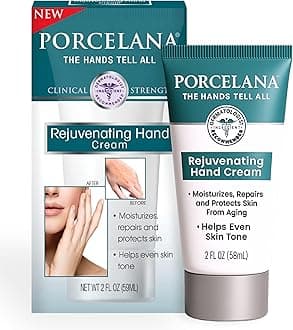 Rejuvenating Hand Cream - Moisturizing & Anti Aging Lotion - Non Greasy Formula Evens Skin Tone & Dermatologist Recommended (2 oz)