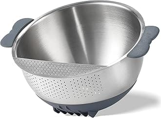 Over the Sink Colander Expandable Stainless Steel Strainer Basket for Kitchen Sink Rinse Veggies and Fruits,Drain Pasta and Dry Dishes