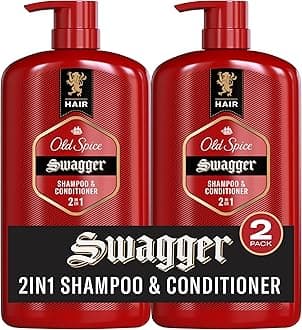 Swagger 2-in-1 Shampoo and Conditioner Set for Men, Cedarwood Lime Scent, Get Up To 80% Fuller-Looking Hair, Barbershop Quality, 29.2 Fl Oz Each, 2 Pack