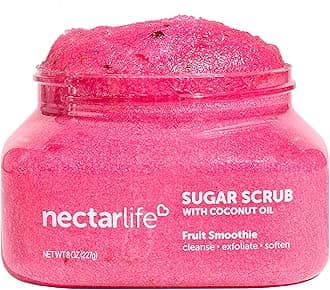 Nectar Bath Treats Sugar Body Scrub Fruit Smoothie 8 oz, Hydrating and Exfoliating Scrub for Nourishing Essential Body Care